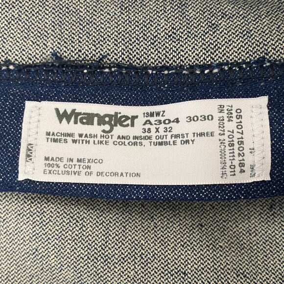 Wrangler Cowboy Cut Denim Jeans Blue Men's Size 38X32 Original Fit Pro Rodeo New - Picture 12 of 12